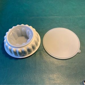 3 piece Tupperware Jello mold Ice ring speckled grey 1201 1202 1203